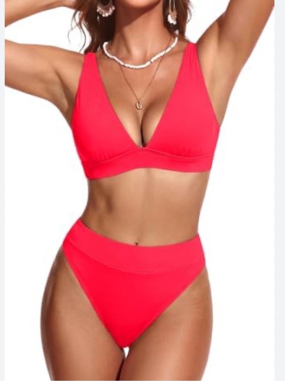 Asos Cals Women's High-Waist Two-Piece Bikini - pink. Like new. 2